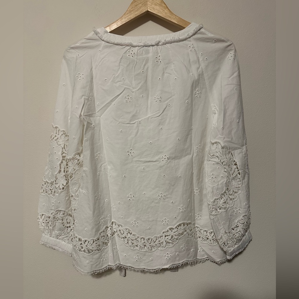 NWT Sundance Princesa Crochet Blouse boho eyelet cottage festival beach size XS - Picture 8 of 8